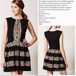 Eva Franco || Fit and Flare Black Lace Dress 2